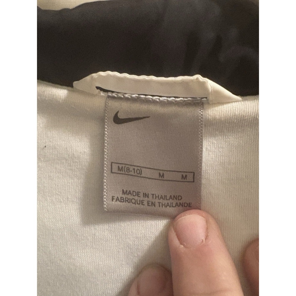 VINTAGE Y2K NIKE Quilted Zip-Up Bomber Jacket Aqua Blue Size Medium - Picture 4 of 11
